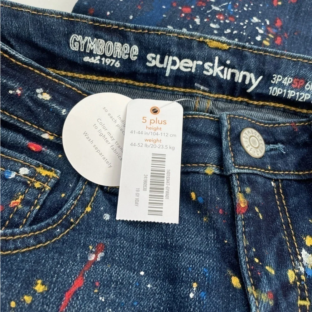 Gymboree Girls FUN Paint-splattered Skinny Jeans Various sizes New with Tags NWT - Picture 8 of 9